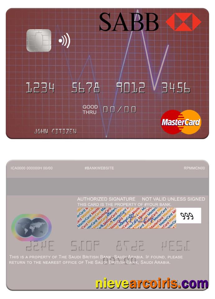 Saudi Arabia The Saudi British Bank mastercard